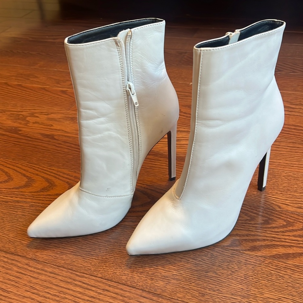 Tony Bianco Freddie White Leather Bootie